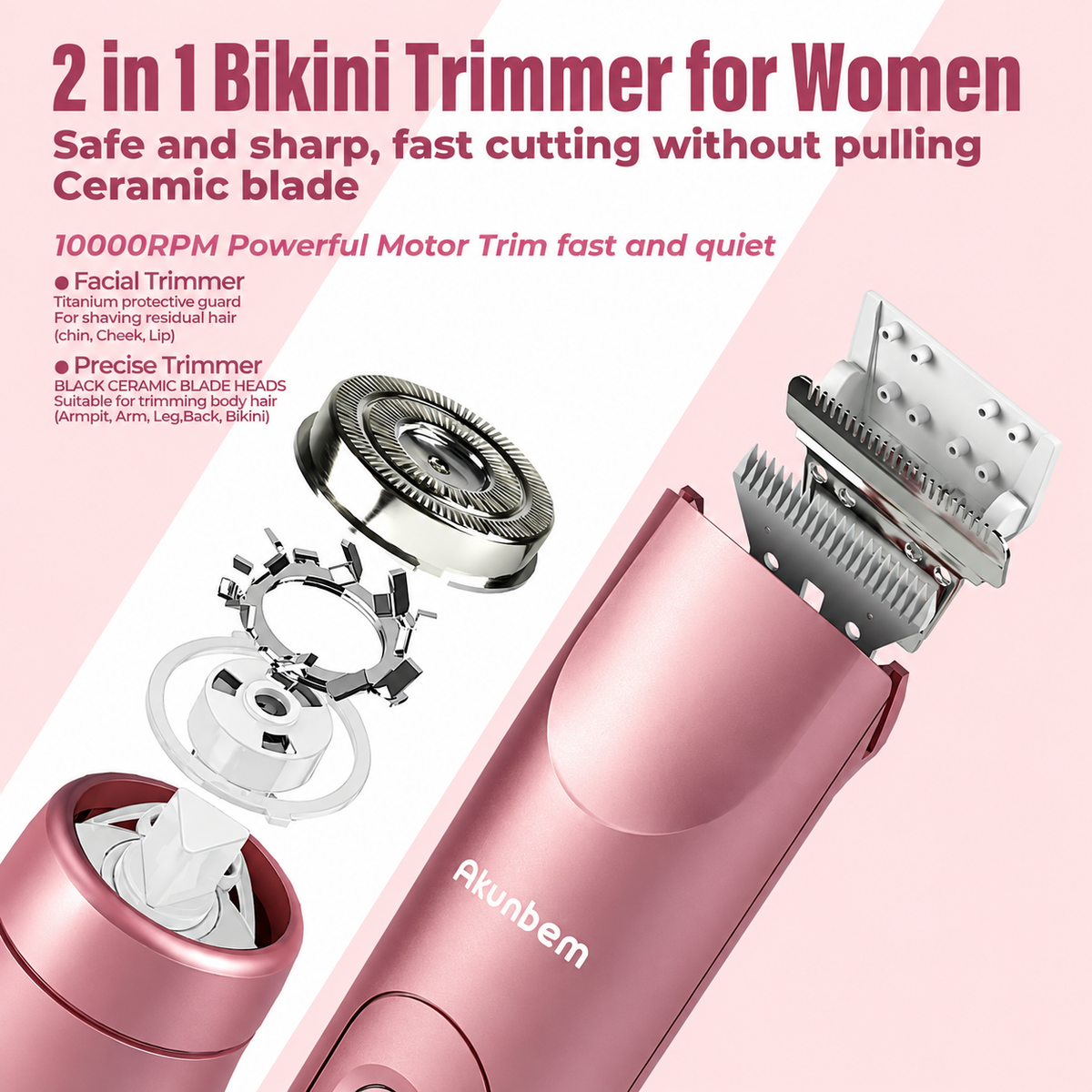 Veloura™ SmoothGlide 2-in-1 Shaver & Trimmer