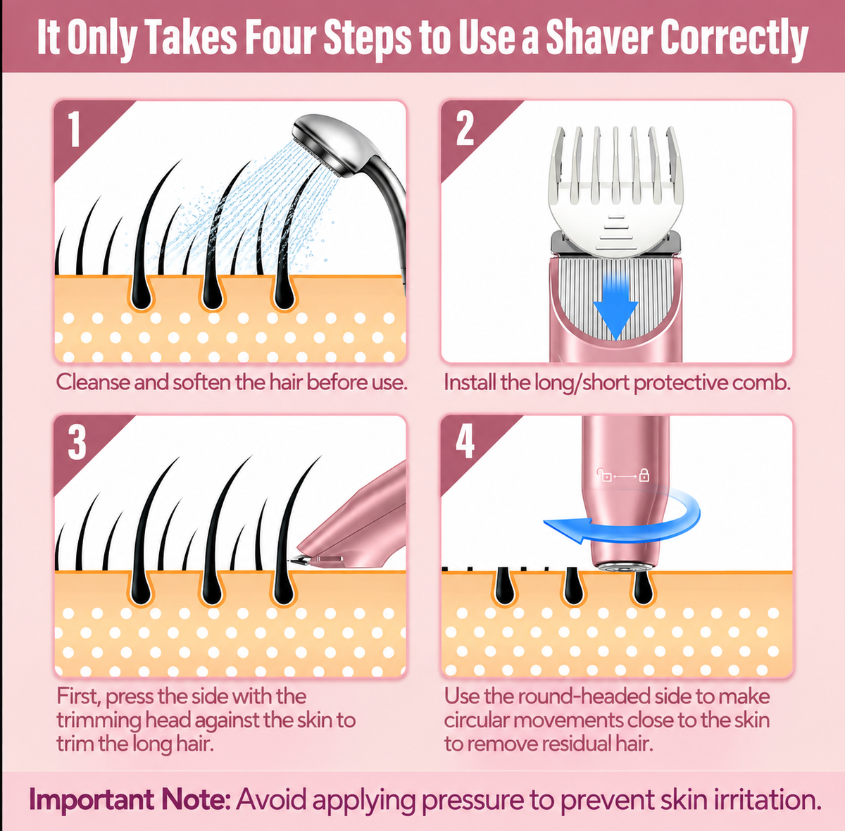 Veloura™ SmoothGlide 2-in-1 Shaver & Trimmer