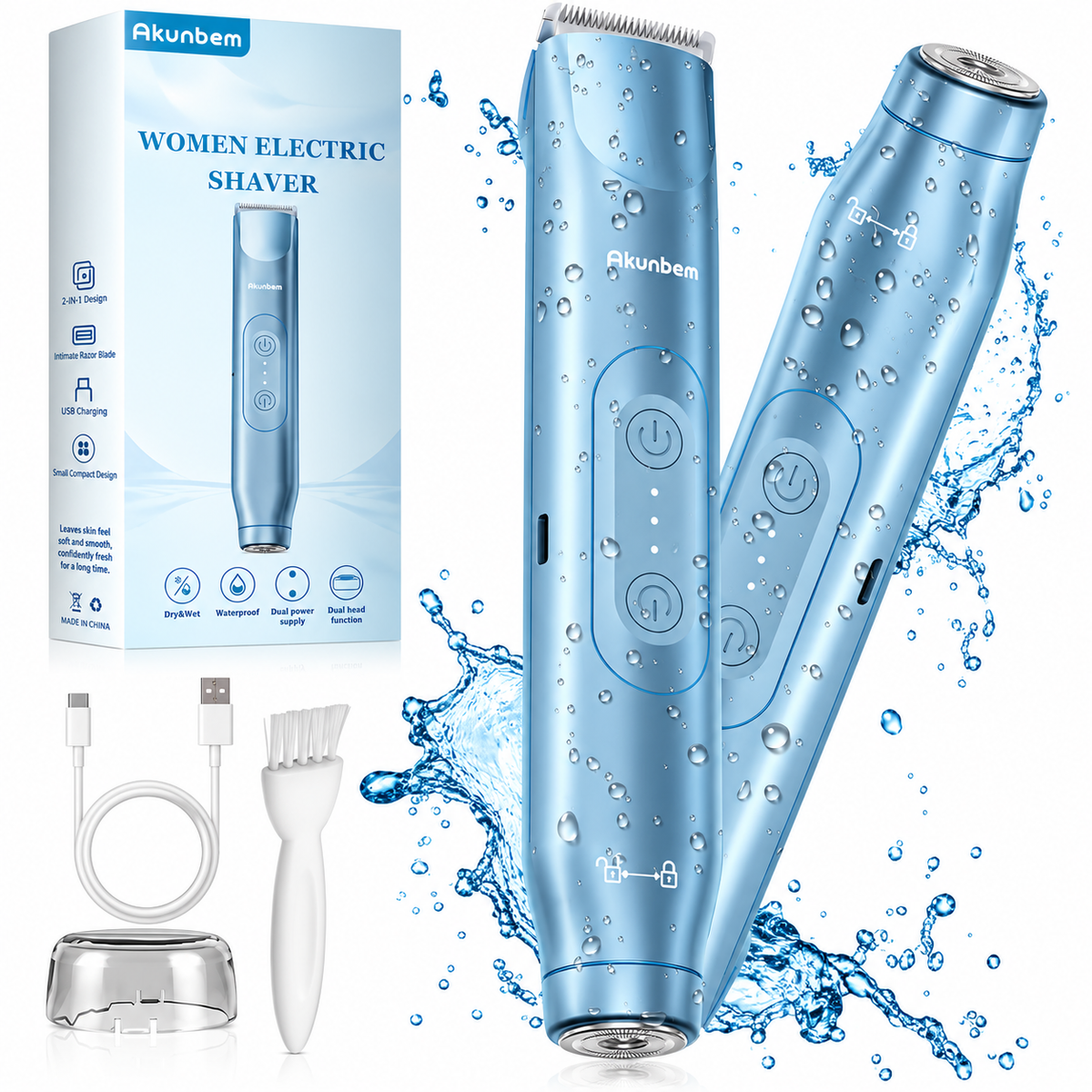 Veloura™ SmoothGlide 2-in-1 Shaver & Trimmer